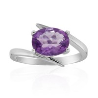 Purple Fluorite Silver Ring