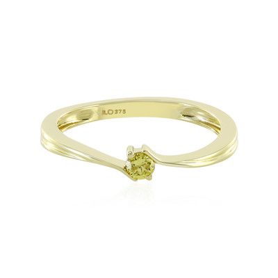 9K I4 Yellow Diamond Gold Ring