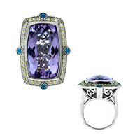Rose de France Amethyst Silver Ring (Dallas Prince Designs)
