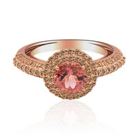 14K Pink Tourmaline Gold Ring