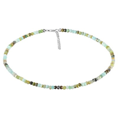 Opal Silver Necklace