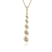 9K I2 Champagne Diamond Gold Necklace