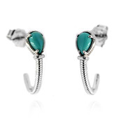Campitos Turquoise Silver Earrings (Anne Bever)