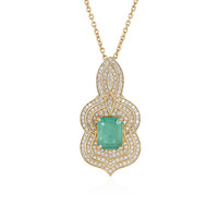 18K Colombian Emerald Gold Necklace (de Melo)