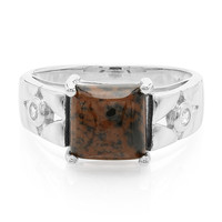 Mahogany Obsidian Silver Ring