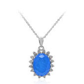 Azur Blue Quartz Silver Necklace