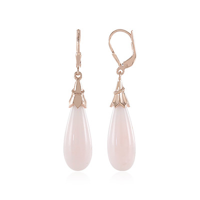Pink Opal Silver Earrings (MONOSONO COLLECTION)