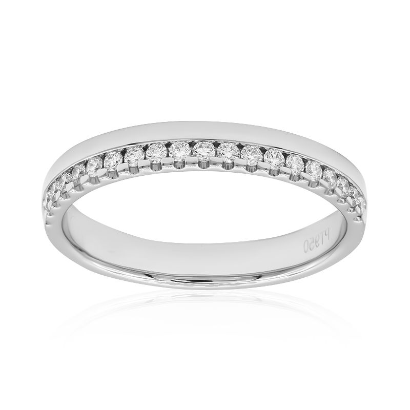 Buy Platinum Couple Rings With Curves JL PT 451 Online in India - Etsy