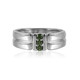 I1 Green Diamond Silver Ring