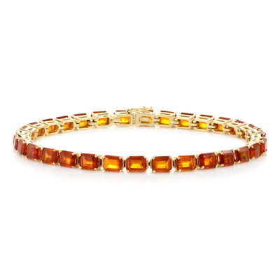 9K Tanzanian Orange Kyanite Gold Bracelet