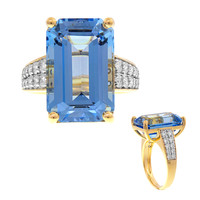 18K AAA Santa Maria Aquamarine Gold Ring (AMAYANI)