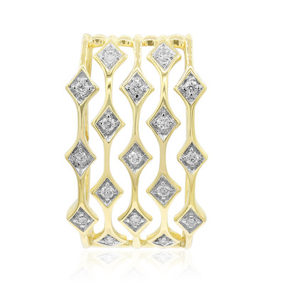 9K SI1 (G) Diamond Gold Pendant (Annette)