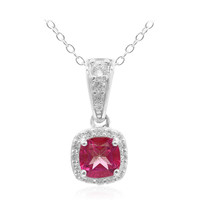 Pink Topaz Silver Necklace