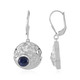 Blue Star Sapphire Silver Earrings (MONOSONO COLLECTION)