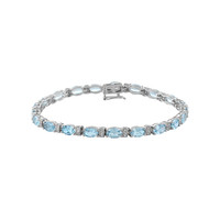 Sky Blue Topaz Silver Bracelet