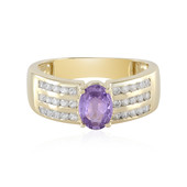 9K Unheated Ceylon Purple Sapphire Gold Ring (Adela Gold)