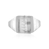 White Quartz Silver Ring