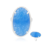 Blue Jade Silver Ring