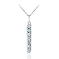 Blue Zircon Silver Necklace