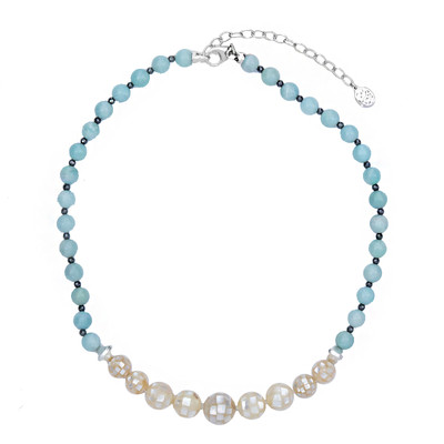 Mother of Pearl Silver Necklace (Dallas Prince Designs)