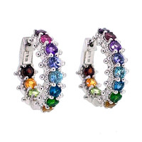 Ratanakiri Zircon Silver Earrings (Dallas Prince Designs)