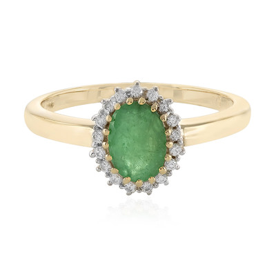 9K Socoto Emerald Gold Ring