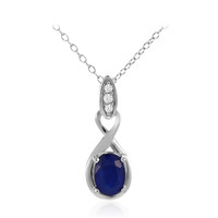 Royal Blue Spinel Silver Necklace