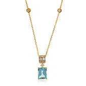 14K AAA Brazilian Aquamarine Gold Necklace (AMAYANI)
