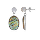Abalone Shell Silver Earrings