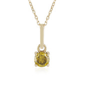 9K I2 Yellow Diamond Gold Necklace