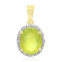 9K Brazilian Green Opal Gold Pendant