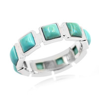 Tyrone Turquoise Silver Ring (Anne Bever)