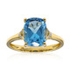 14K Swiss Blue Topaz Gold Ring (CIRARI)