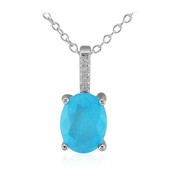 Blue Pastel Quartz Silver Necklace