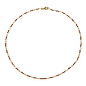 Hessonite Garnet Silver Necklace
