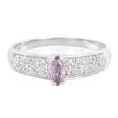 Unheated Purple Sapphire Silver Ring