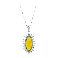 Yellow Agate Silver Necklace (Dallas Prince Designs)