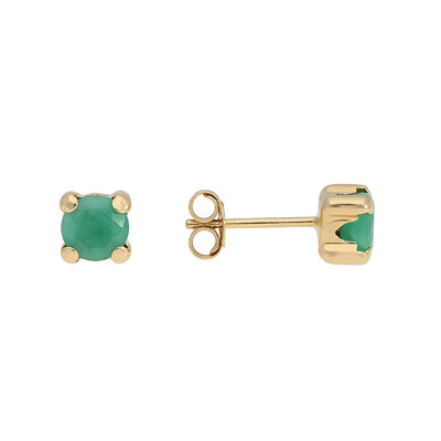 9K Emerald Gold Earrings