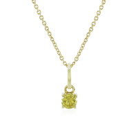9K I4 Yellow Diamond Gold Necklace
