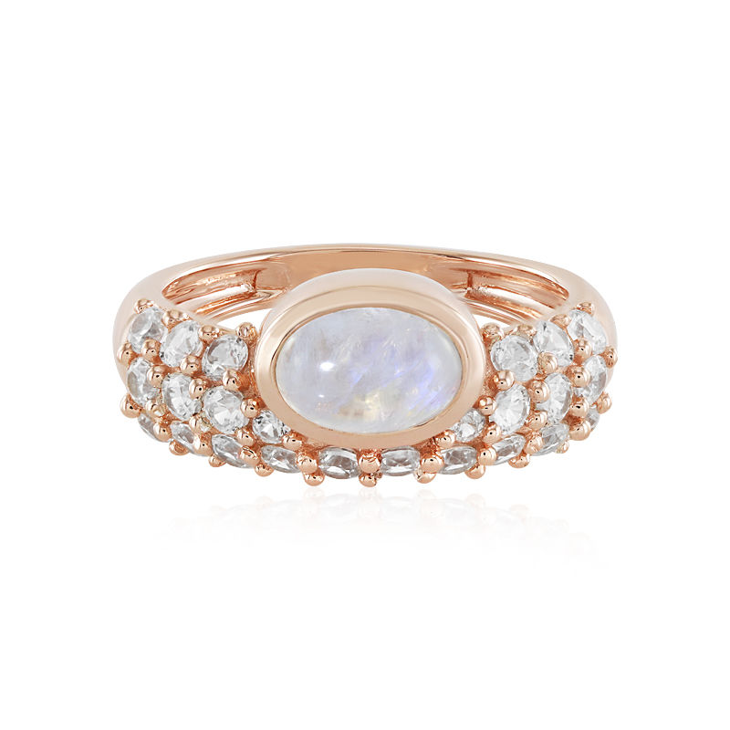 Halcyon - Moonbeam Ring With Blue Moonstone Cabochon – The Clay Pot
