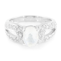 Ice Moon Quartz Silver Ring