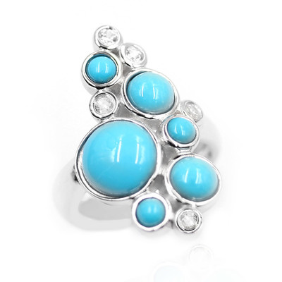 Sleeping Beauty Turquoise Silver Ring (Anne Bever)