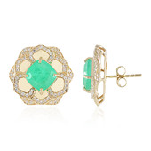14K Colombian Emerald Gold Earrings (AMAYANI)