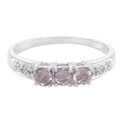 Pink Sapphire Silver Ring