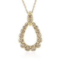 9K I2 Champagne Diamond Gold Necklace (de Melo)