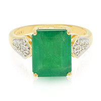 18K Zambian Emerald Gold Ring (AMAYANI)