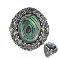 Abalone Shell Silver Ring (Annette classic)