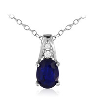 Royal Blue Spinel Silver Necklace