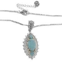 Aquamarine Silver Necklace (Dallas Prince Designs)