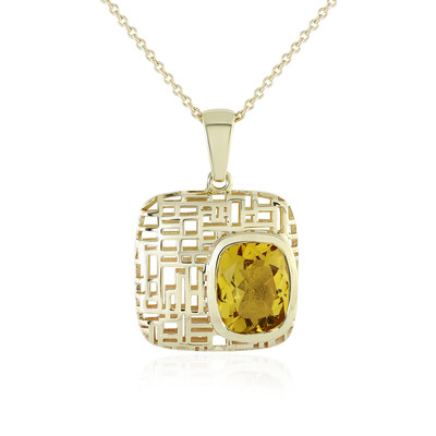 9K Golden Beryl Gold Necklace (Ornaments by de Melo)